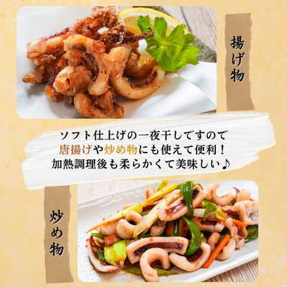 【本州送料無料】やわらか仕上げ！いか一夜干し｜炙り・唐揚げ・炒め物にも◎おつまみの定番【干物・ソフトいか】お店 冷凍