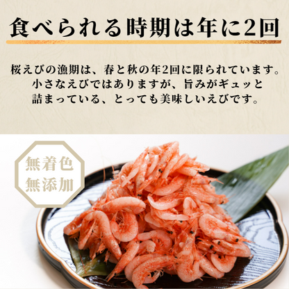 【本州送料無料】釜揚げ桜えび（100g×1〜10パック）｜駿河湾・大井川港水揚げ・小分け 冷凍 お店