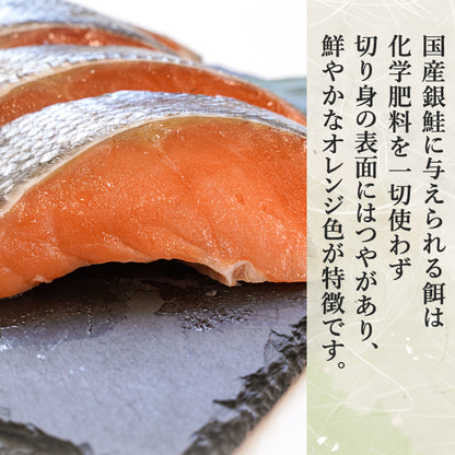 【本州送料無料！最大1,300円OFF】 甘塩 国産銀鮭切り身（5〜30切れ）｜手切り・個包装／ご飯のお供・お弁当・ギフトにも さかな 冷凍