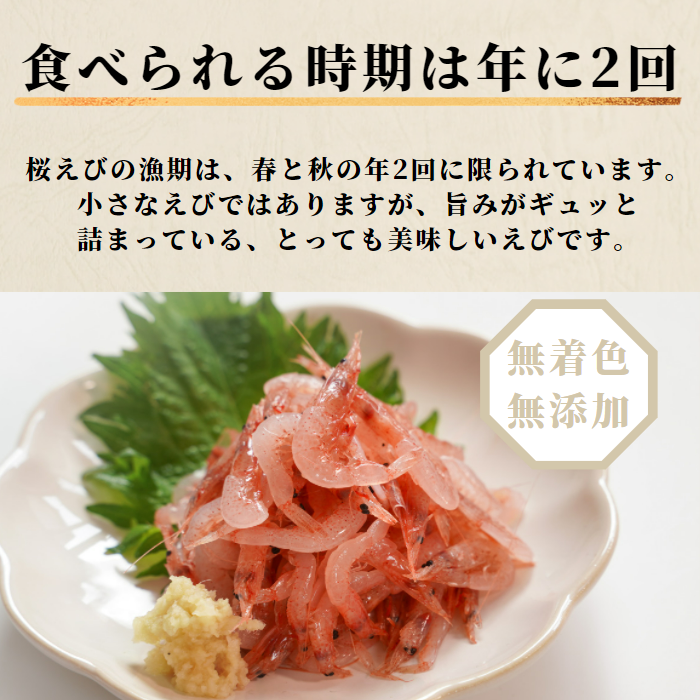 【本州送料無料】駿河湾 大井川港水揚げ 生桜えび 100g×1〜5パック｜冷凍小分け お店 冷凍