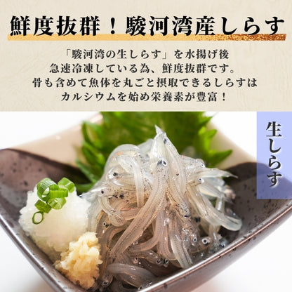 【本州送料無料】福袋お試し海鮮セット 駿河湾産 生しらす＆生桜えび（各100g×2）｜刺身・海鮮丼用 さかな 冷凍