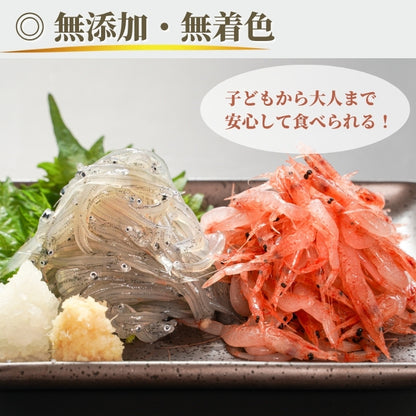 【本州送料無料】福袋お試し海鮮セット 駿河湾産 生しらす＆生桜えび（各100g×2）｜刺身・海鮮丼用 さかな 冷凍