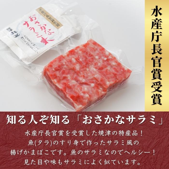 【本州送料無料！最大2,500円OFF】焼津名物 おさかなサラミ8本入り 2~6パック 水産庁長官賞受賞 ｜揚げかまぼこ×サラミ風味！魚肉おつまみ お店 冷蔵