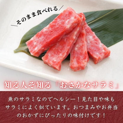 【本州送料無料】焼津名物 おさかなサラミ特大700g 水産庁長官賞受賞 ｜揚げかまぼこ×サラミ風味！魚肉おつまみ お店 冷凍