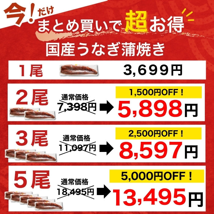 【本州送料無料！最大5,000円OFF】 特大うなぎ蒲焼き 180g｜タレ・山椒付き｜土用の丑の日・ギフトに最適！ さかな 冷凍