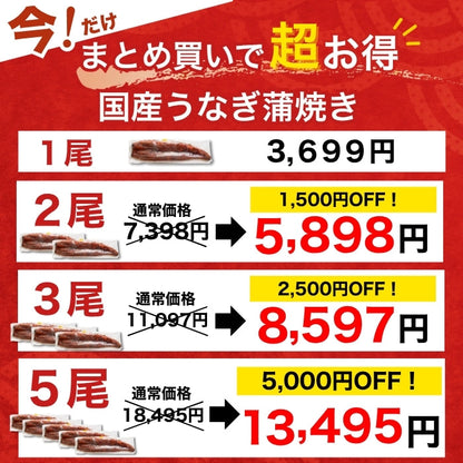 【本州送料無料！最大5,000円OFF】 特大うなぎ蒲焼き 180g｜タレ・山椒付き｜土用の丑の日・ギフトに最適！ さかな 冷凍