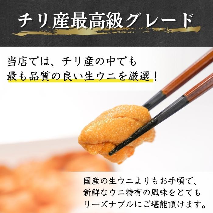 【本州送料無料！最大2,000円OFF】 生うに 60g×1〜3パック｜Aランク・チリ産・自然解凍でうに丼や手巻き寿司に最適｜濃厚な旨みを家庭で堪能 お店 冷凍
